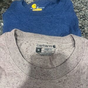 Carhartt Men's Blue and heather brown  Crewneck tees